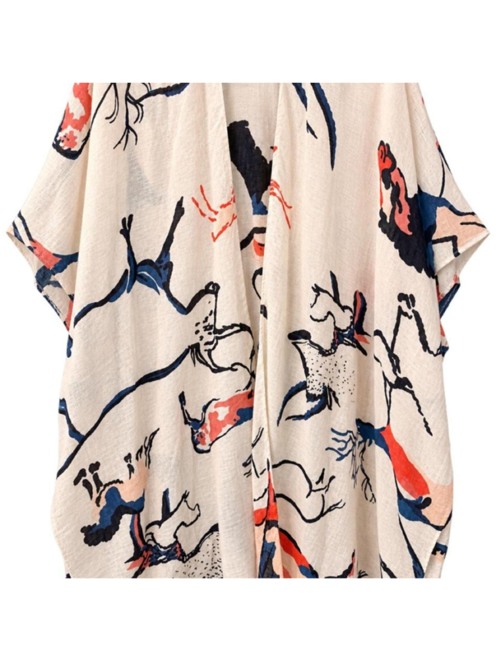 Woven Heart oversized horse print kimono / duster. Western. Cowgirl.